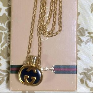 Gucci Authentic Gold Tone Bottle Necklace Never Worn Comes W Original Box